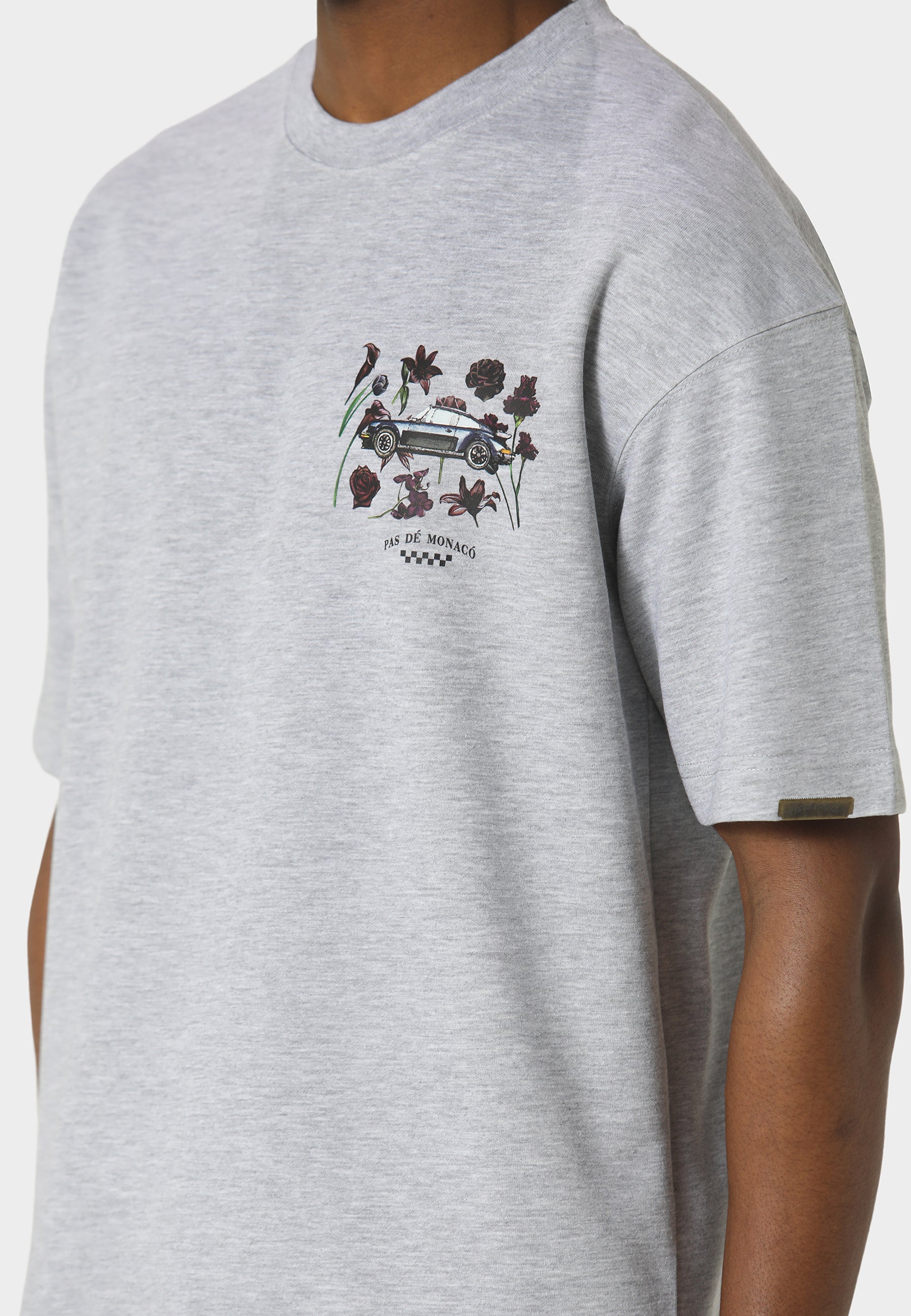 Pas De Monaco Bloom Torque Marl Grey T-Shirt